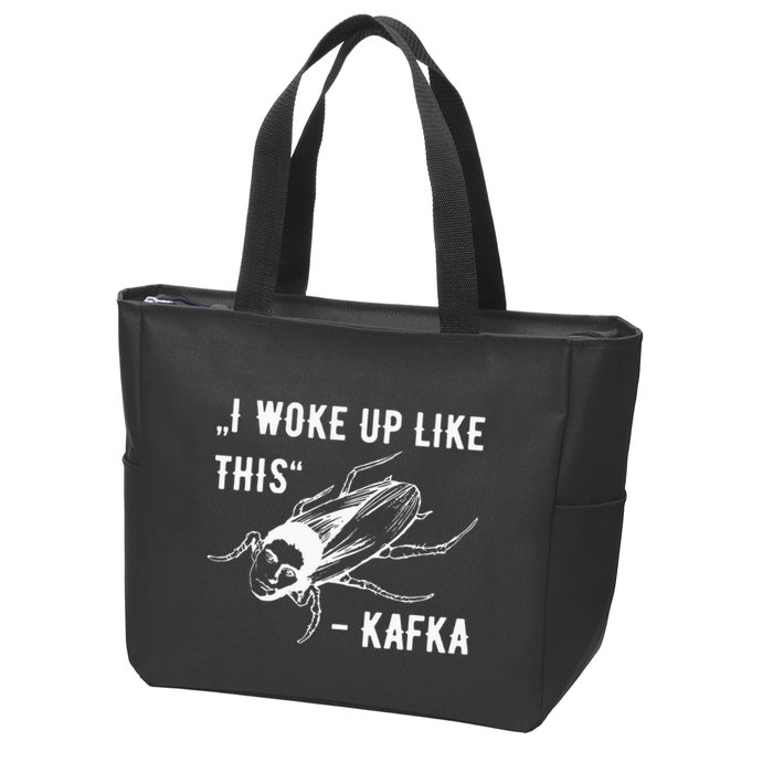 Franz Kafka I Woke Up Like This Vermin Transformation Zip Tote Bag