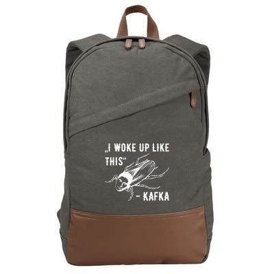 Franz Kafka I Woke Up Like This Vermin Transformation Cotton Canvas Backpack