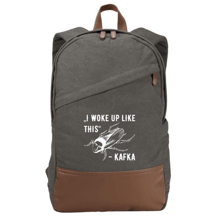 Franz Kafka I Woke Up Like This Vermin Transformation Cotton Canvas Backpack