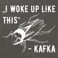 Franz Kafka I Woke Up Like This Vermin Transformation Cotton Canvas Backpack