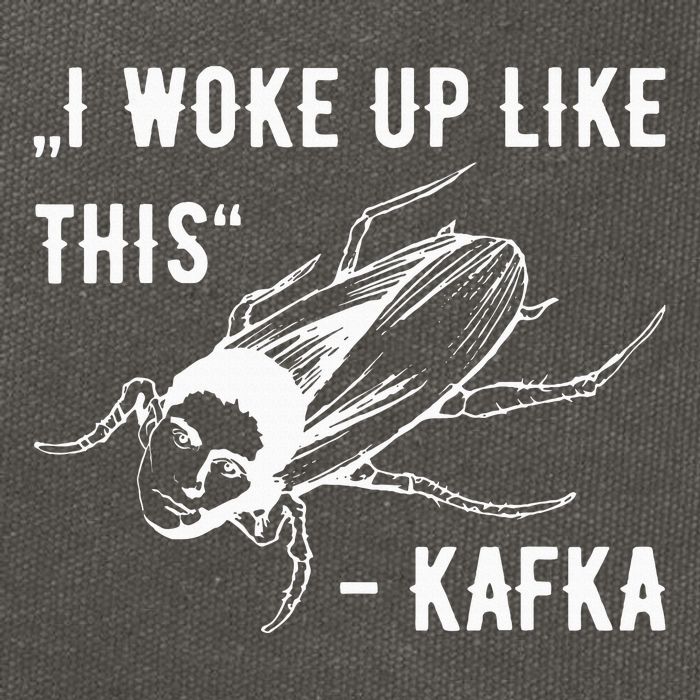 Franz Kafka I Woke Up Like This Vermin Transformation Cotton Canvas Backpack