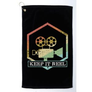 Funny Keep It Real Filmmakers Film Lovers Gift Design Gift Platinum Collection Golf Towel