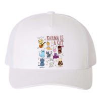 Funny Karma Is A Cat Funny Cat Music Concert Gift For Christmas Gifts Music Co Yupoong Adult 5-Panel Trucker Hat