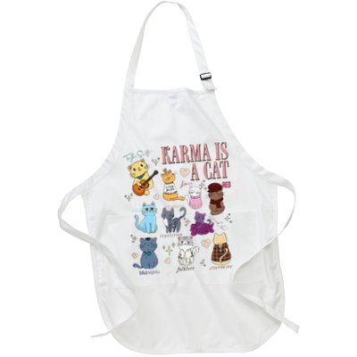 Funny Karma Is A Cat Funny Cat Music Concert Gift For Christmas Gifts Music Co Apron