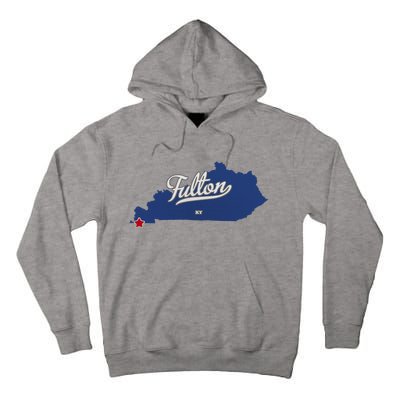 Fulton Kentucky Ky Map Tall Hoodie