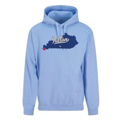 Fulton Kentucky Ky Map Unisex Surf Hoodie