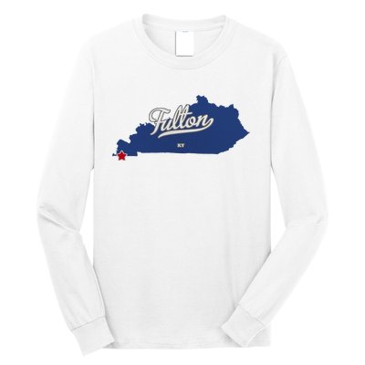 Fulton Kentucky Ky Map Long Sleeve Shirt