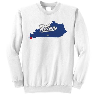 Fulton Kentucky Ky Map Sweatshirt