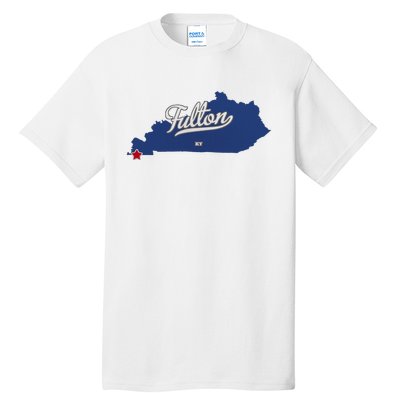 Fulton Kentucky Ky Map Tall T-Shirt