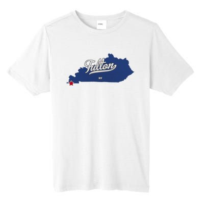 Fulton Kentucky Ky Map Tall Fusion ChromaSoft Performance T-Shirt