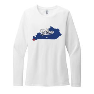 Fulton Kentucky Ky Map Womens CVC Long Sleeve Shirt