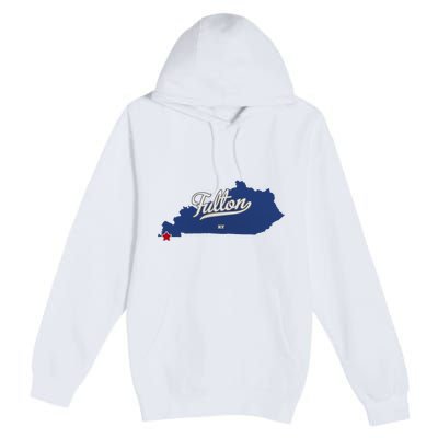 Fulton Kentucky Ky Map Premium Pullover Hoodie