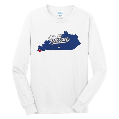 Fulton Kentucky Ky Map Tall Long Sleeve T-Shirt