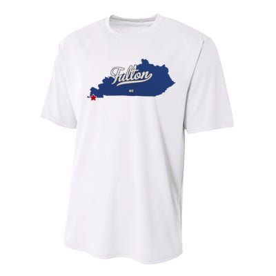 Fulton Kentucky Ky Map Performance Sprint T-Shirt