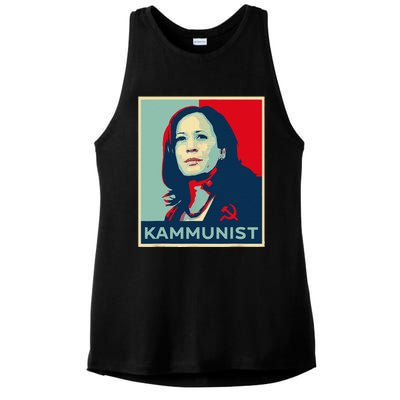 Funny Kammunist Kamala Harris 2024 Kamunism Communist Ladies PosiCharge Tri-Blend Wicking Tank