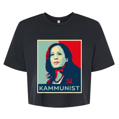 Funny Kammunist Kamala Harris 2024 Kamunism Communist Bella+Canvas Jersey Crop Tee