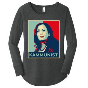 Funny Kammunist Kamala Harris 2024 Kamunism Communist Women's Perfect Tri Tunic Long Sleeve Shirt