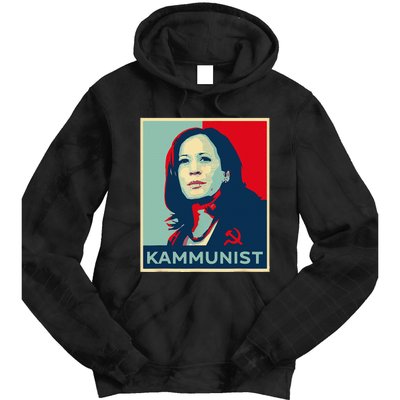 Funny Kammunist Kamala Harris 2024 Kamunism Communist Tie Dye Hoodie