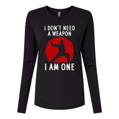 Funny Karate Karate Black Belt Martial Arts Womens Cotton Relaxed Long Sleeve T-Shirt