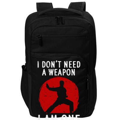 Funny Karate Karate Black Belt Martial Arts Impact Tech Backpack