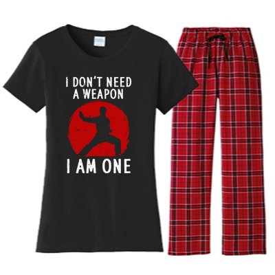 Funny Karate Karate Black Belt Martial Arts Women's Flannel Pajama Set