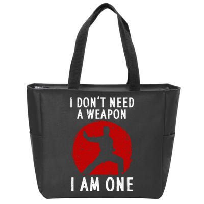 Funny Karate Karate Black Belt Martial Arts Zip Tote Bag