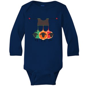 Funny Knitting Knitters Yarn Gift Idea Baby Long Sleeve Bodysuit