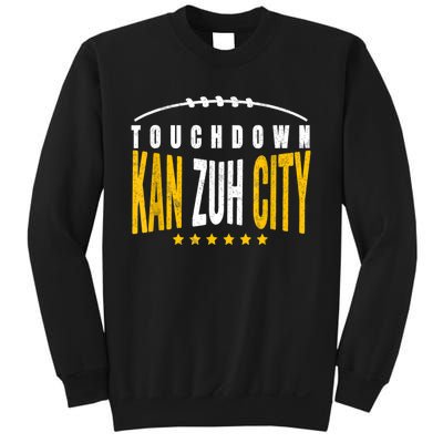 Fanatic KC Kansas City Touchdown KanzuhCity Red Kc TD Zone Sweatshirt