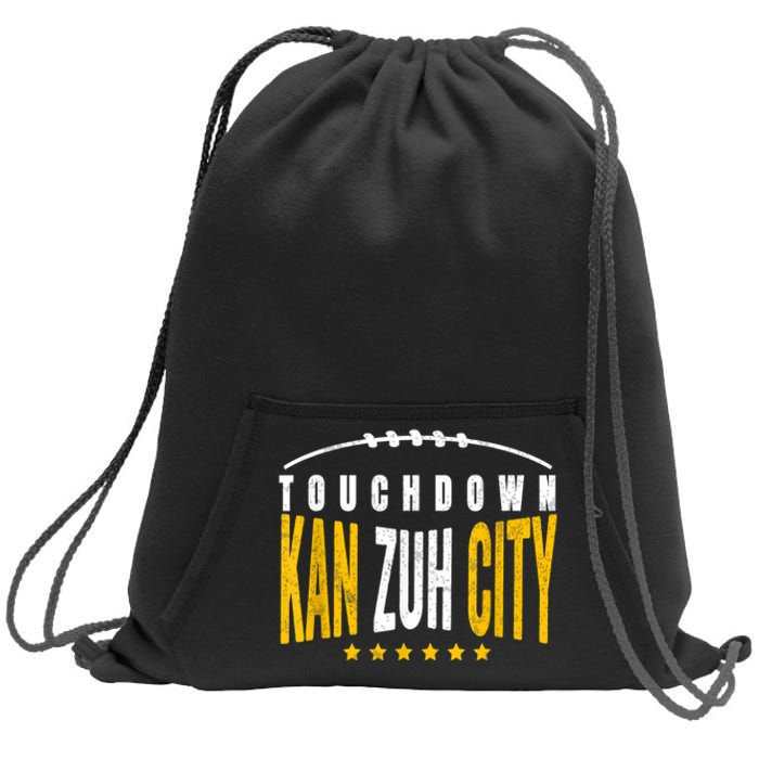 Fanatic KC Kansas City Touchdown KanzuhCity Red Kc TD Zone Sweatshirt Cinch Pack Bag