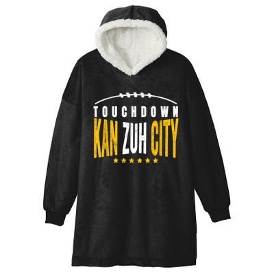 Fanatic KC Kansas City Touchdown KanzuhCity Red Kc TD Zone Hooded Wearable Blanket