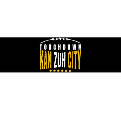 Fanatic KC Kansas City Touchdown KanzuhCity Red Kc TD Zone Bumper Sticker