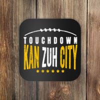 Fanatic KC Kansas City Touchdown KanzuhCity Red Kc TD Zone Coaster