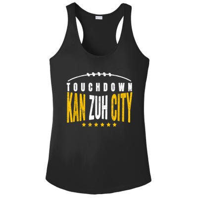 Fanatic KC Kansas City Touchdown KanzuhCity Red Kc TD Zone Ladies PosiCharge Competitor Racerback Tank