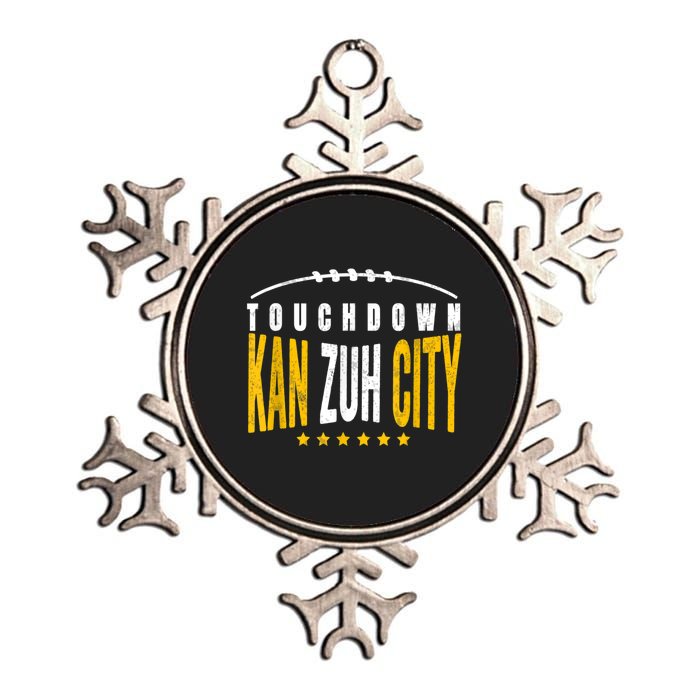 Fanatic KC Kansas City Touchdown KanzuhCity Red Kc TD Zone Metallic Star Ornament