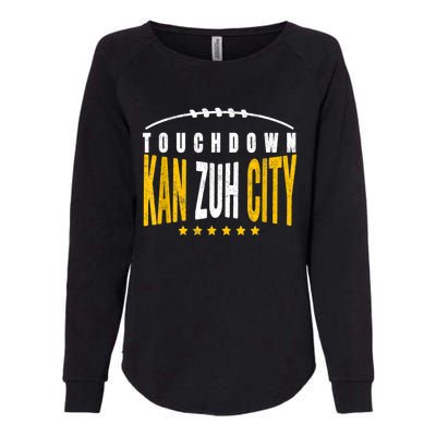 Fanatic KC Kansas City Touchdown KanzuhCity Red Kc TD Zone Womens California Wash Sweatshirt