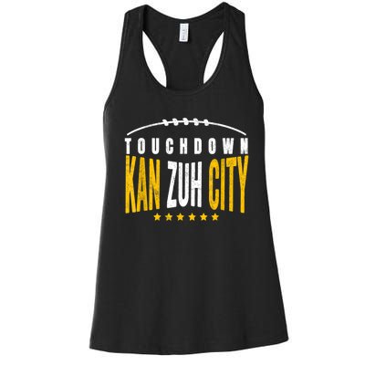 Fanatic KC Kansas City Touchdown KanzuhCity Red Kc TD Zone Women's Racerback Tank