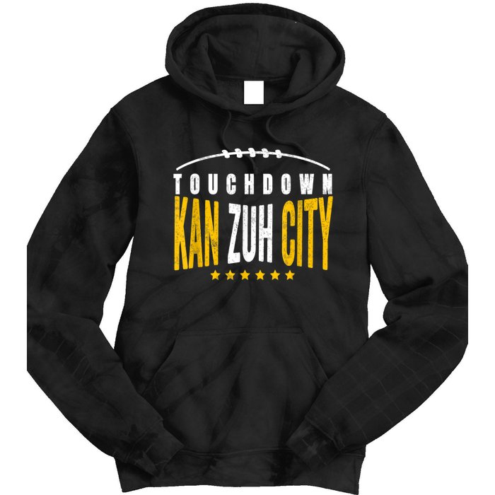 Fanatic KC Kansas City Touchdown KanzuhCity Red Kc TD Zone Tie Dye Hoodie