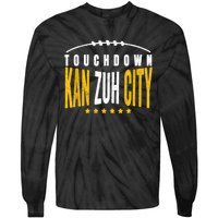 Fanatic KC Kansas City Touchdown KanzuhCity Red Kc TD Zone Tie-Dye Long Sleeve Shirt