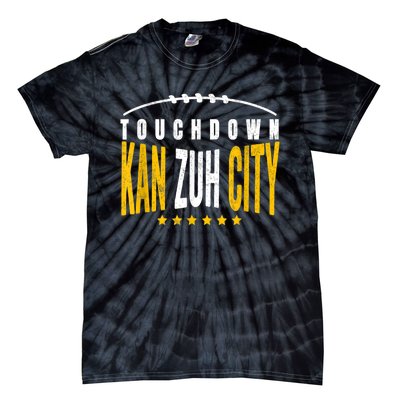 Fanatic KC Kansas City Touchdown KanzuhCity Red Kc TD Zone Tie-Dye T-Shirt