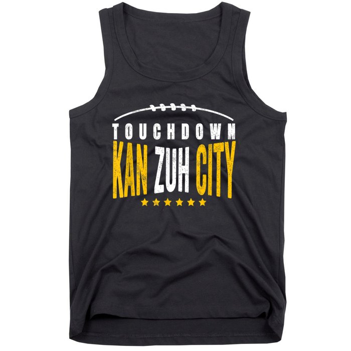 Fanatic KC Kansas City Touchdown KanzuhCity Red Kc TD Zone Tank Top