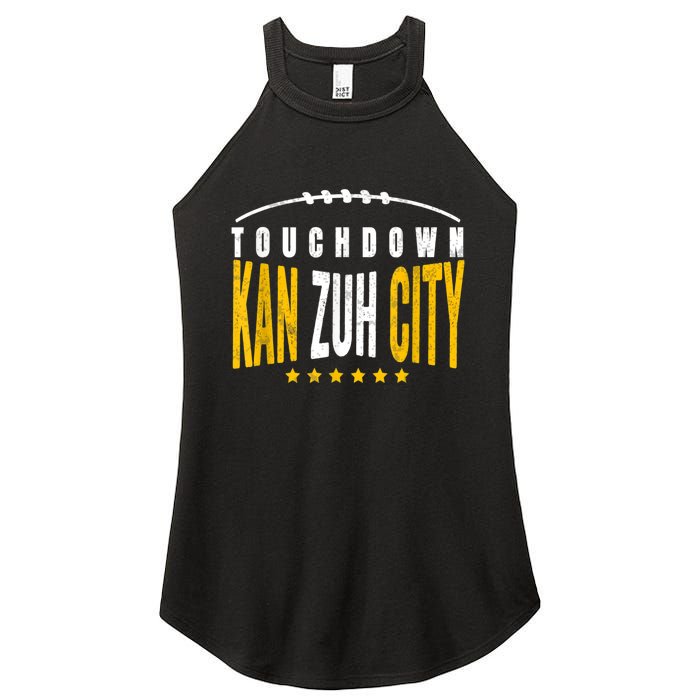 Fanatic KC Kansas City Touchdown KanzuhCity Red Kc TD Zone Women's Perfect Tri Rocker Tank