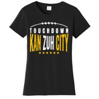 Fanatic KC Kansas City Touchdown KanzuhCity Red Kc TD Zone Women's T-Shirt