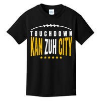 Fanatic KC Kansas City Touchdown KanzuhCity Red Kc TD Zone Kids T-Shirt