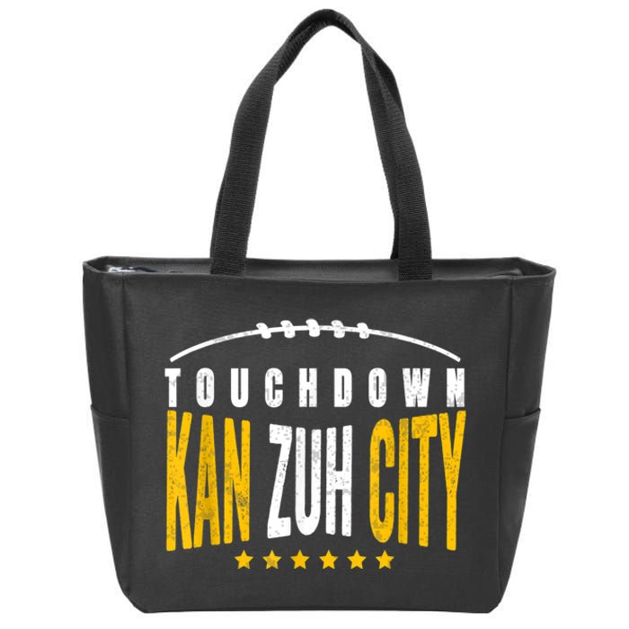 Fanatic KC Kansas City Touchdown KanzuhCity Red Kc TD Zone Zip Tote Bag