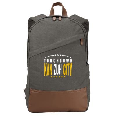 Fanatic KC Kansas City Touchdown KanzuhCity Red Kc TD Zone Cotton Canvas Backpack