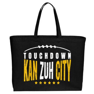 Fanatic KC Kansas City Touchdown KanzuhCity Red Kc TD Zone Cotton Canvas Jumbo Tote