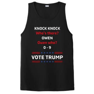 Funny Knock Knock Whos There Pro Trump 2024 Election Vote Tank Top PosiCharge Competitor Tank