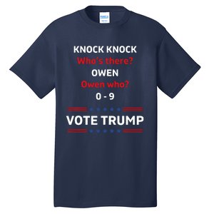 Funny Knock Knock Whos There Pro Trump 2024 Election Vote Tank Top Tall T-Shirt