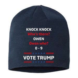 Funny Knock Knock Whos There Pro Trump 2024 Election Vote Tank Top Sustainable Beanie