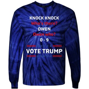 Funny Knock Knock Whos There Pro Trump 2024 Election Vote Tank Top Tie-Dye Long Sleeve Shirt